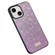 iPhone 15 SULADA Glittery PC + TPU + Handmade Leather Phone Case - Purple