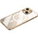 iPhone 15 Metal Frame Frosted PC Shockproof MagSafe Case - Gold