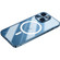iPhone 15 Metal Frame Frosted PC Shockproof MagSafe Case - Ocean Blue