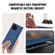 iPhone 15 Magnetic Napa Texture Leather Phone Case with Holder - Blue