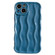 iPhone 15 Wave Texture Bright TPU Phone Case - Sea Blue