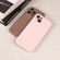 iPhone 15 Pure Color Liquid Silicone Fine Pore Phone Case - Grey Pink