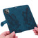 iPhone 15 Retro Skin Feel Butterflies Embossing Leather Phone Case - Blue