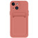 iPhone 15 Plus Skin Feel Card Contrast Color Button TPU Phone Case - Rose Red