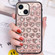 iPhone 15 Plus Love Hearts Diamond Mirror TPU Phone Case - Rose Gold