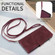 iPhone 15 Plus Crossbody Multi-card Slot Wallet Zipper Leather Phone Case - Wine Red