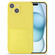 iPhone 15 Plus Imitate Liquid Silicone Skin Feel Phone Case with Card Slot - Yellow