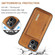 iPhone 15 Plus DG.MING M2 Series 3-Fold Card Bag Wallet Leather Phone Case - Brown