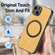 iPhone 15 Plus Solid Color Leather Skin Back Phone Case - Yellow