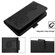 iPhone 15 Plus Datura Flower Embossed Flip Leather Phone Case - Black