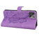 iPhone 15 Plus Retro Skin Feel Butterflies Embossing Leather Phone Case - Purple