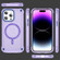 iPhone 14 Skin Feel TPU + PC MagSafe Magnetic Phone Case - Transparent Purple