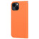 iPhone 14 Cartoon Buckle Horizontal Flip Leather Phone Case - Orange