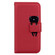 iPhone 14 Cartoon Buckle Horizontal Flip Leather Phone Case - Red