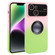 iPhone 14 Gradient Silicone Shockproof Magsafe Phone Case with Lens Film - Pink Green