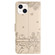 iPhone 14 Cat Embossing Pattern Leather Phone Case with Lanyard - Beige