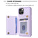 iPhone 14 / 13 BF25 Square Plaid Card Bag Holder Phone Case - Purple