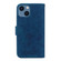 iPhone 14 Butterfly Rose Embossed Leather Phone Case - Blue