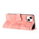 iPhone 14 Flower Embossing Pattern Leather Phone Case - Pink