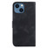 iPhone 14 7-shaped Embossed Leather Phone Case - Black