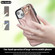 iPhone 14 Non-slip Full Coverage Ring PU Phone Case with Wristband - Rose Gold
