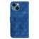 iPhone 14 Double 8-shaped Embossed Leather Phone Case - Blue