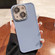 iPhone 14 Electroplated Lens Frame Phone Case with Lens Film - Lavender Grey