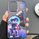 iPhone 14 Engraved Colorful Astronaut Phone Case - Small Orange