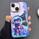 iPhone 14 Engraved Colorful Astronaut Phone Case - Small Purple