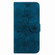 iPhone 14 Lily Embossed Leather Phone Case - Dark Blue