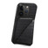 iPhone 14 Imitation Crocodile Leather Back Phone Case with Holder - Black