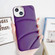 iPhone 14 Electroplating Liquid Down Jacket TPU Phone Case - Dark Purple