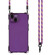 iPhone 14 Four-corner Shockproof TPU Phone Case with Lanyard - Purple