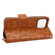 iPhone 14 Symmetrical Triangle Leather Phone Case - Brown