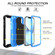 iPhone 14 Two-color Ring Holder Phone Case - Black + Blue