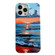 iPhone 14 2 in 1 Detachable Oil Painting Sea Pattern Phone Case - Blue