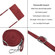 iPhone 14 / 13 Skin Feel Stripe Pattern Leather Phone Case with Lanyard - Red