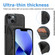 iPhone 14 Ultra-thin Shockproof Phone Protective Case with Holder - Black