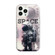 iPhone 14 Dual-side IMD Astronaut Frosted Phone Case - Light Grey