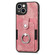 iPhone 14 Retro Skin-feel Ring Card Wallet Phone Case - Pink