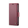 iPhone 14 CaseMe 023 Butterfly Buckle Litchi Texture RFID Anti-theft Leather Phone Case - Wine Red