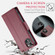 iPhone 14 CaseMe 023 Butterfly Buckle Litchi Texture RFID Anti-theft Leather Phone Case - Wine Red