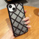 iPhone 14 / 13 3D Diamond Lattice Laser Engraving Glitter Paper Phone Case - Gradient Black