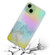 iPhone 14 Laser Marble Pattern Clear TPU Shockproof Protective Case  - Gray
