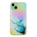 iPhone 14 Laser Marble Pattern Clear TPU Shockproof Protective Case  - Blue