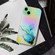 iPhone 14 Laser Marble Pattern Clear TPU Shockproof Protective Case  - Blue