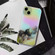 iPhone 14 Laser Marble Pattern Clear TPU Shockproof Protective Case  - Black