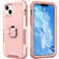 iPhone 14 3 in 1 Ring Holder Phone Case  - Pink