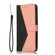 iPhone 14 Dual-color Stitching Leather Phone Case  - Black Pink