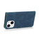 iPhone 14 Dual-color Stitching Leather Phone Case  - Blue Green